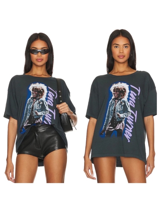 Daydreamer Tops - Daydreamer Tina Turner Graphic Tee Oversized Medium Vintage Style Band Tee